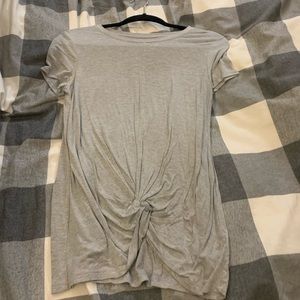 Lightweight grey soft top, cute knot in the front